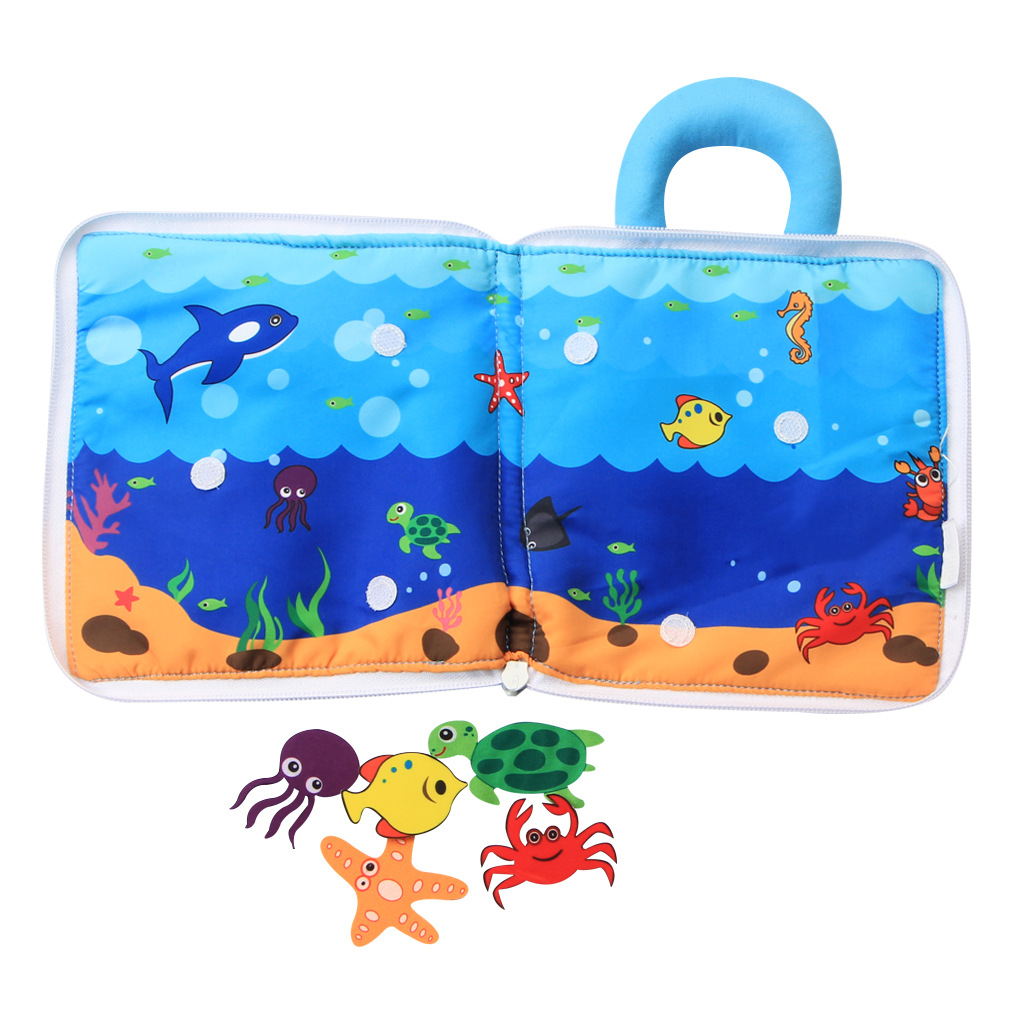 Infant and toddler early education cognitive cloth books, ocean cloth books, baby toys that can't be torn apart, wholesale in stock Specification image