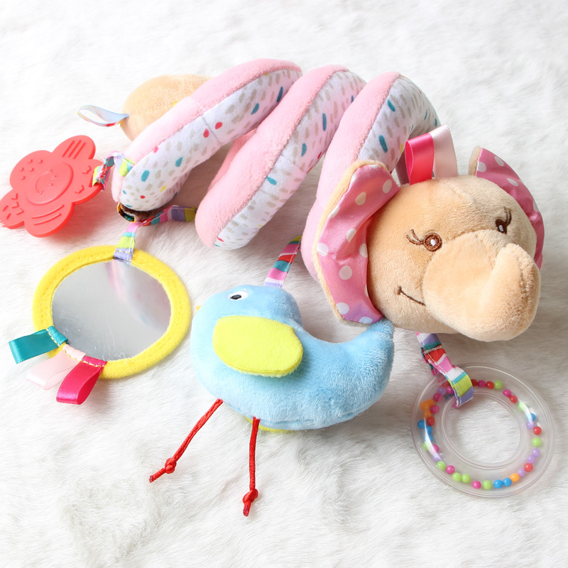 Wholesale of new 0-2 years old infant and toddler animal car hanging bed accessories with bell mirrors, elephant beds and plush toys Specification image