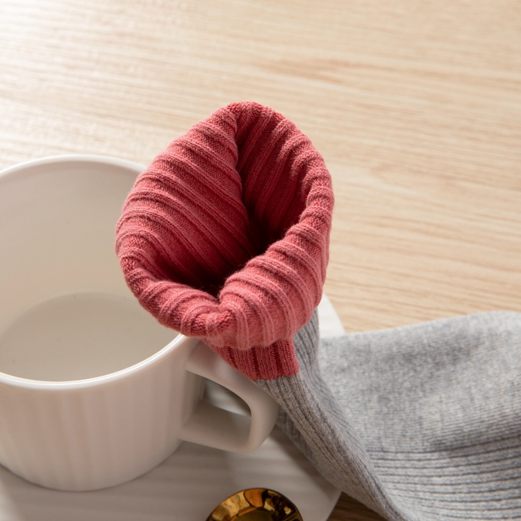 Qingna Socks Women's mid-calf Socks, ins Trendy Autumn and winter Korean and Japanese style color-blocked long calf socks, combed cotton women's socks wholesale Item Picture