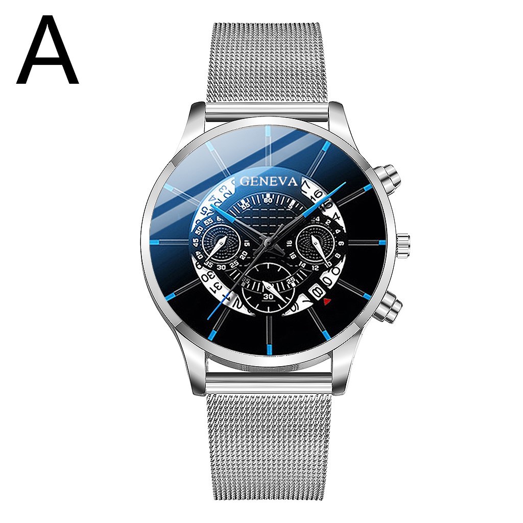 Aliexpress best-selling alloy mesh band watch, ultra-thin mesh band multi-functional casual steel band quartz watch for men details Picture