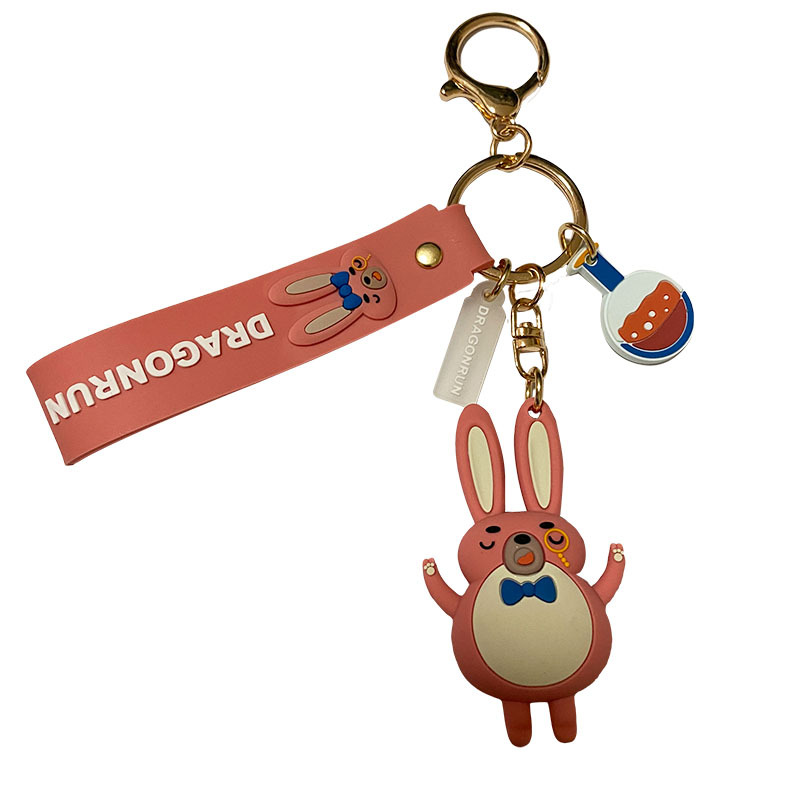 Genuine Dream Rabbit cartoon keychain, creative epoxy resin, personalized car key chain, girls' schoolbag pendant, doll gift Item Picture