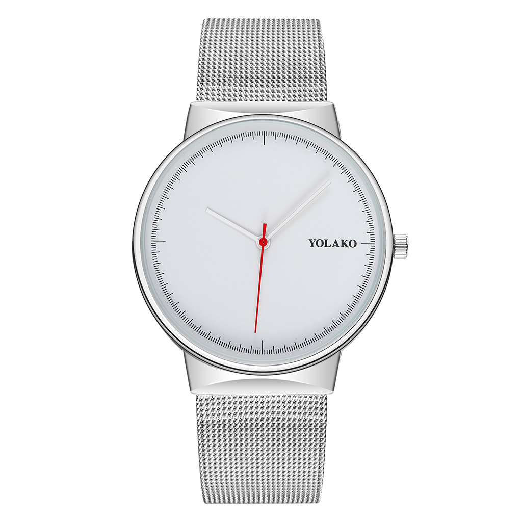 Wholesale of fashionable three-hand alloy mesh belt scale watches YOLAKO men's watches, best-selling items on ebay AliExpress details Picture