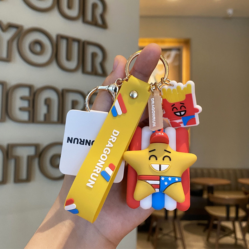 Genuine Dream Rabbit cartoon keychain, creative epoxy resin, personalized car key chain, girls' schoolbag pendant, doll gift Application Scenario