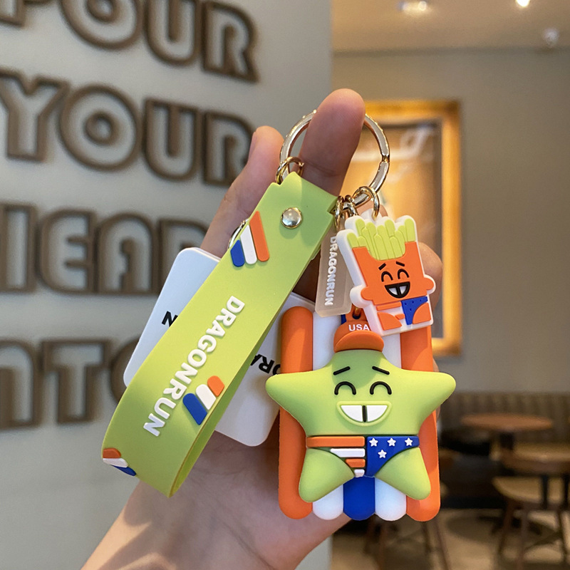 Genuine Dream Rabbit cartoon keychain, creative epoxy resin, personalized car key chain, girls' schoolbag pendant, doll gift Specification image