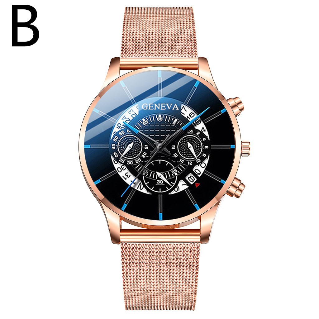 Aliexpress best-selling alloy mesh band watch, ultra-thin mesh band multi-functional casual steel band quartz watch for men Specification image