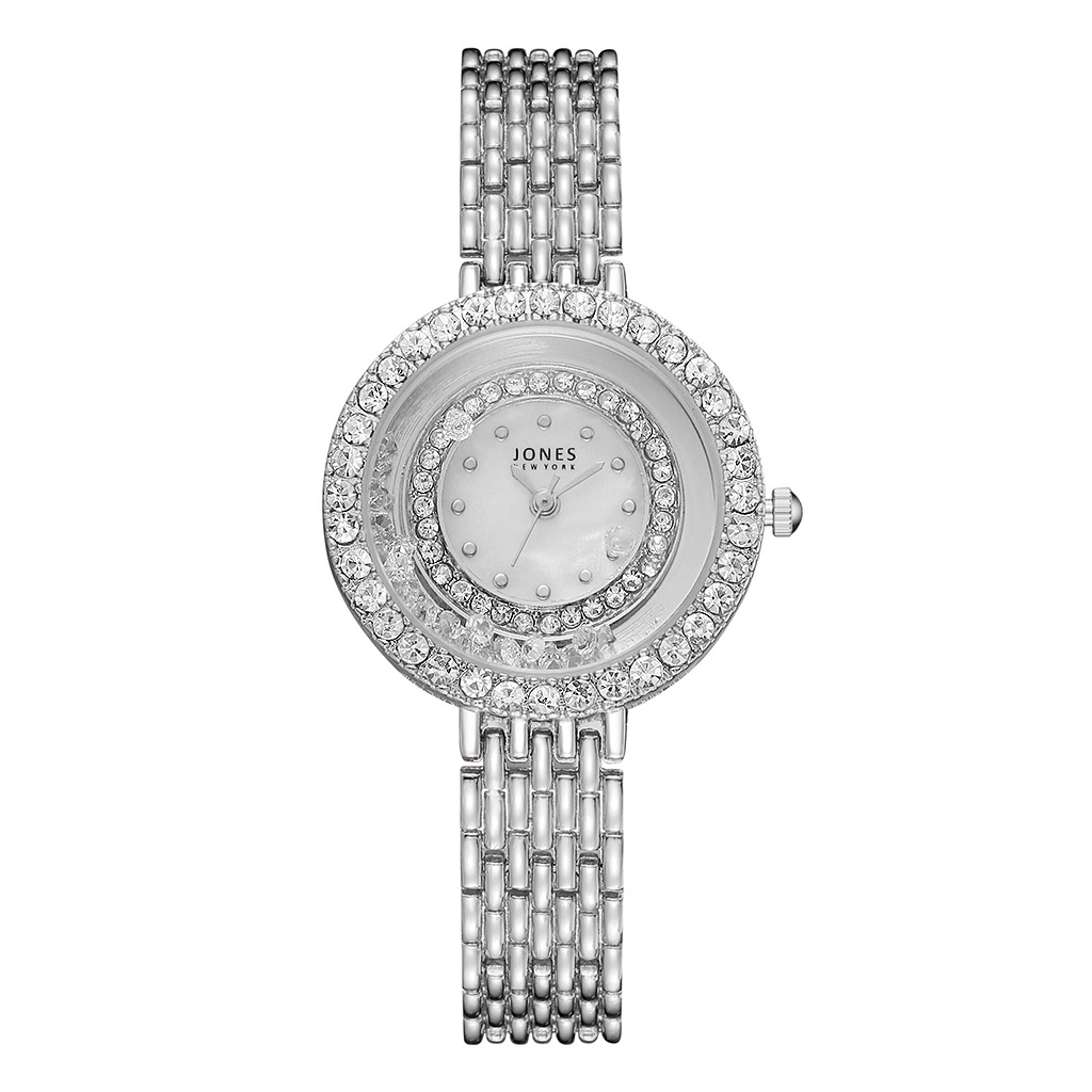 Aliexpress best-selling alloy steel mesh strap diamond-encrusted versatile watch, fashionable starry sky water diamond casual wristwatch details Picture