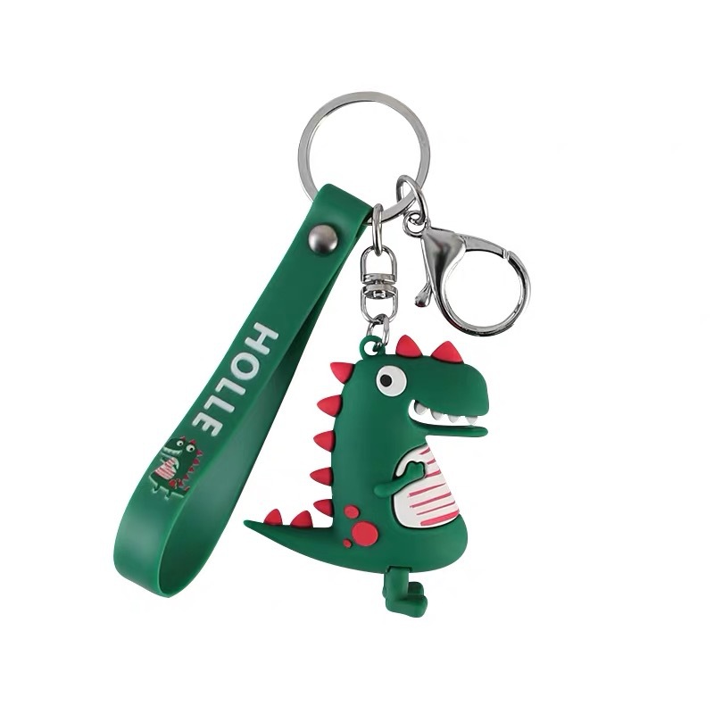 Cute little dinosaur keychains, personalized men's and women's schoolbag pendants, couple car keychains, creative and practical gifts Item Picture