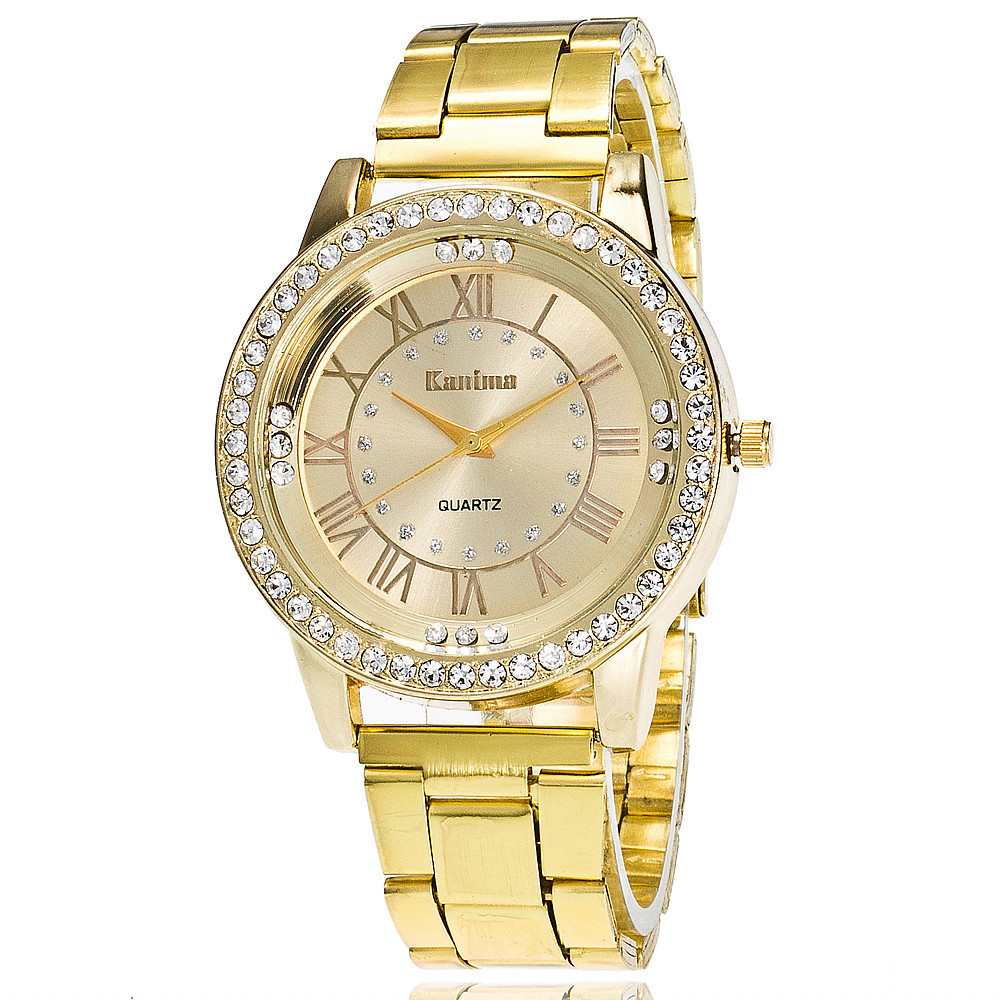 Kanima Roman scale personality inset diamond steel band watch alloy foreign trade explosion-selling lady manufacturers direct sales thumbnail