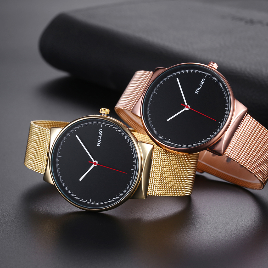Wholesale of fashionable three-hand alloy mesh belt scale watches YOLAKO men's watches, best-selling items on ebay AliExpress Application Scenario