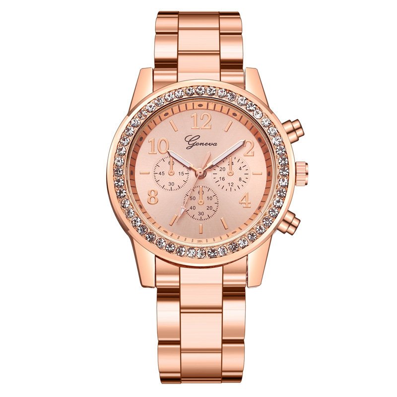 Hot-selling Geneva steel band watches, Geneva diamond-encrusted watches and Geneva alloy watches on Amazon Wish Specification image