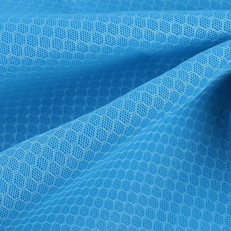 Factory direct supply of all-polyester sandwich mesh fabric, small football checkered sandwich stage and sportswear fabric Specification image