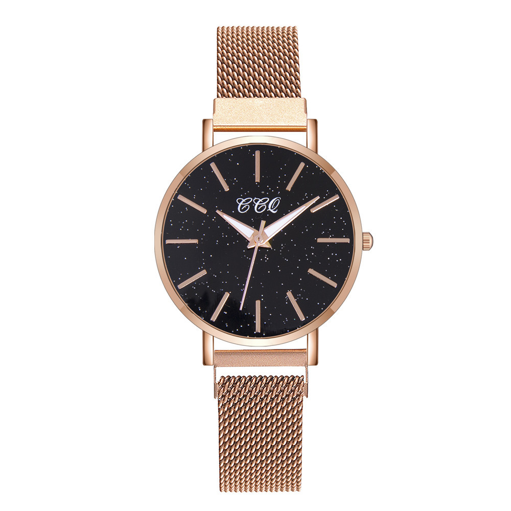 CCQ brand fashion Milan with Starry Sky magnetic clasp women's watch Casual three-hand versatile ladies' wristwatch presentation Specification image