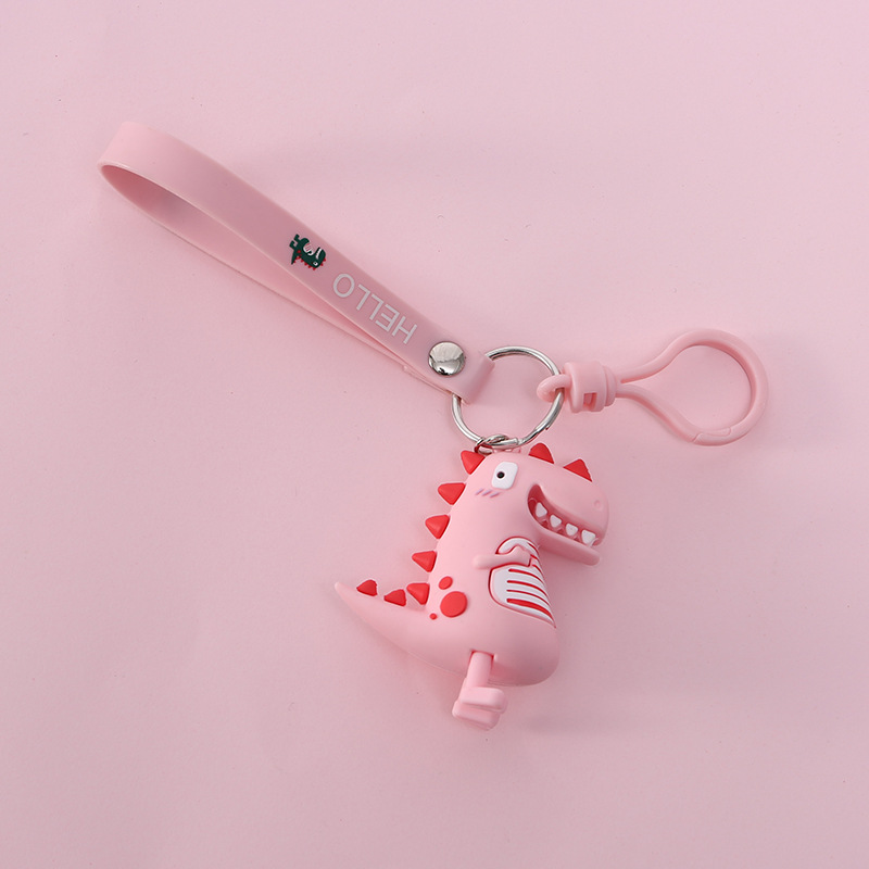 Cute little dinosaur keychains, personalized men's and women's schoolbag pendants, couple car keychains, creative and practical gifts Specification image