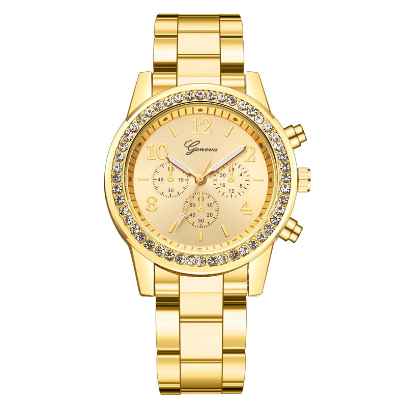 Hot-selling Geneva steel band watches, Geneva diamond-encrusted watches and Geneva alloy watches on Amazon Wish Item Picture