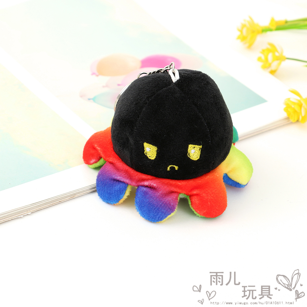 Flip octopus doll, flip octopus plush toy, double-sided flip doll, reversible octopus keychain pendant Application Scenario
