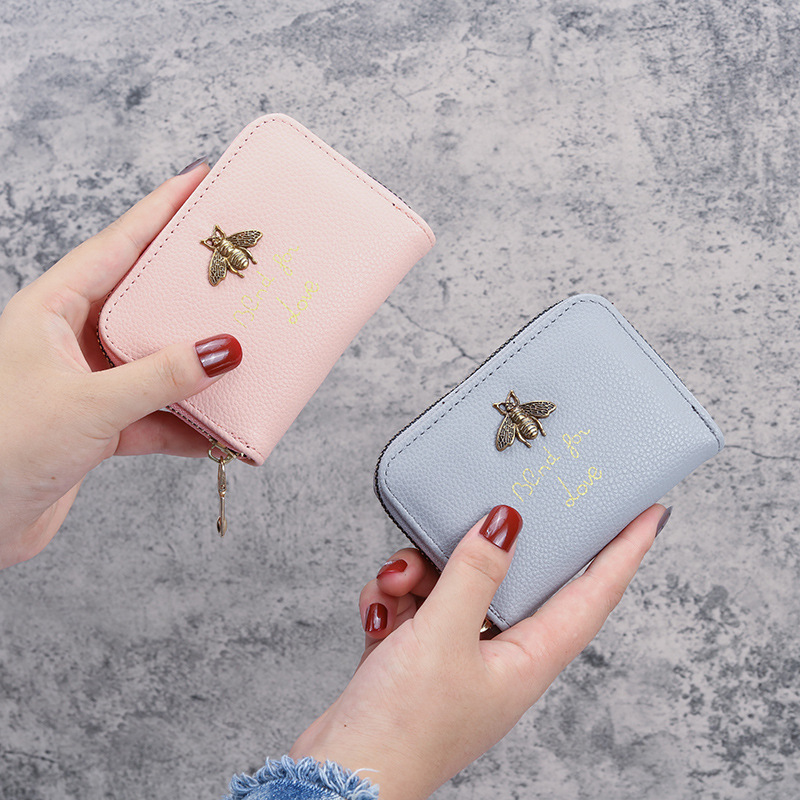 2020 nuevo pequeño órgano de abeja pequeña bolsa de tarjetas para mujer tarjeta de identificación bolsa de tarjetas set de tarjetas cero cartera todo en uno Specification image
