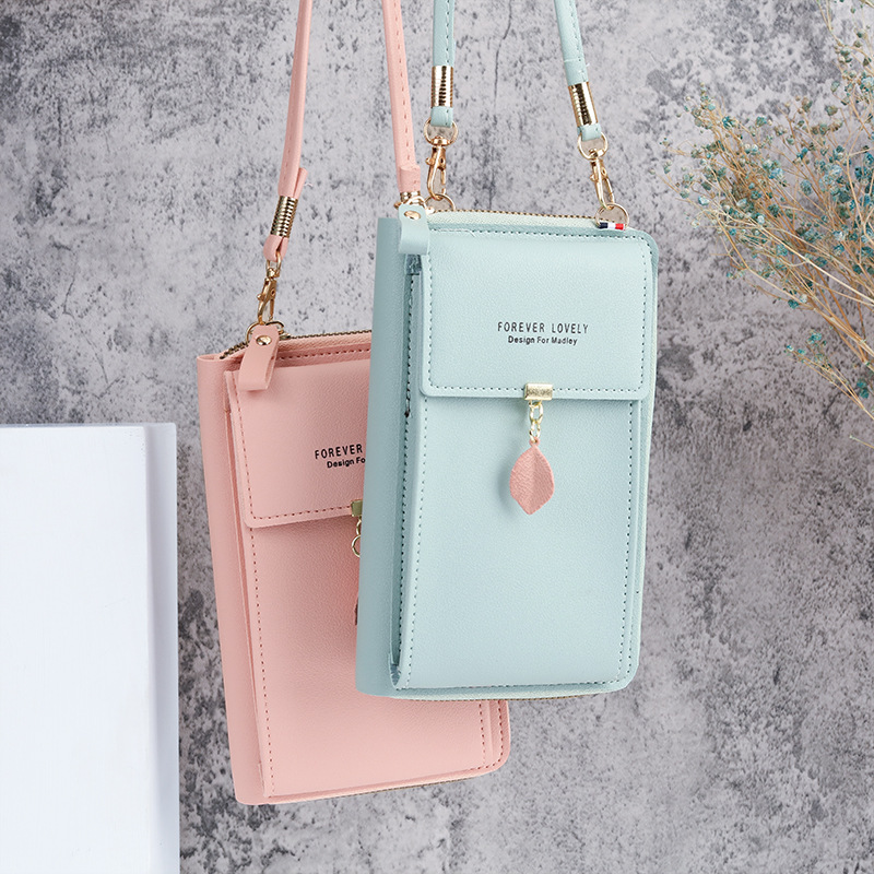 2021新款批发大容量多功能时尚简约树叶单肩小包包斜挎手机包女式