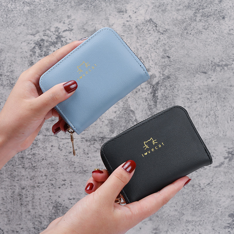 2020 New solid-color Korean-style organ card case, women's ID card pocket, card holder, coin purse all-in-one bag Application Scenario