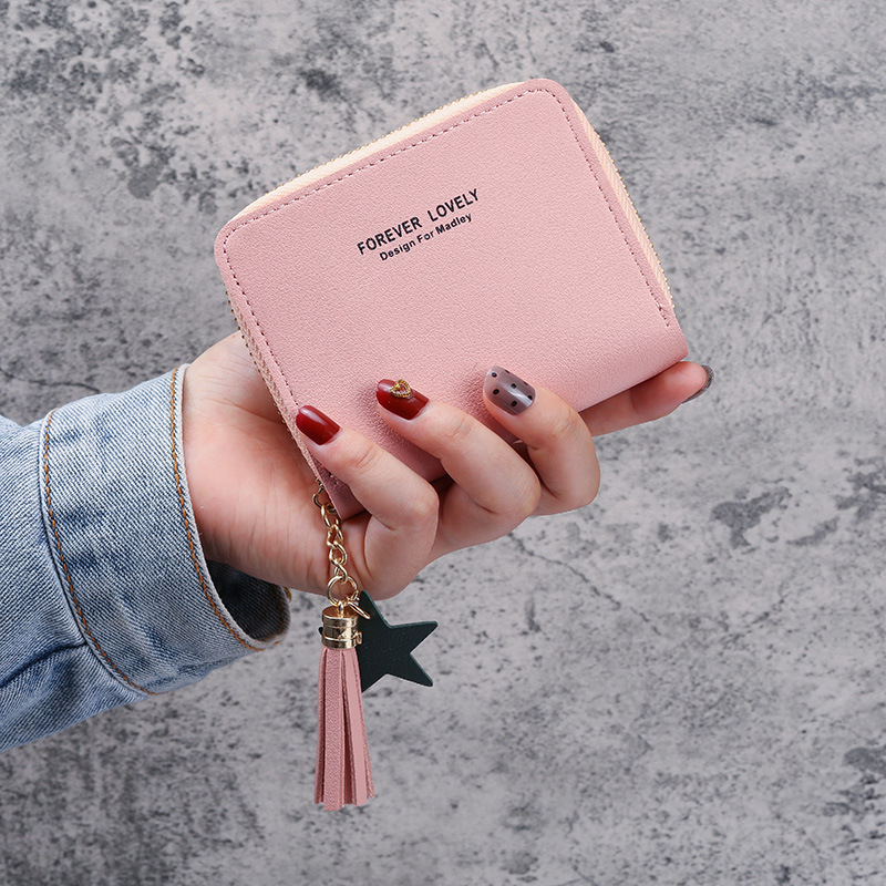 2020 Korean mini purse Women's short zipper cute coin purse Student short Sulcurrent women's wallet