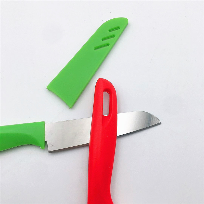 Individually packaged stainless steel fruit knife, household portable fruit knife, plastic handle fruit knife Application Scenario