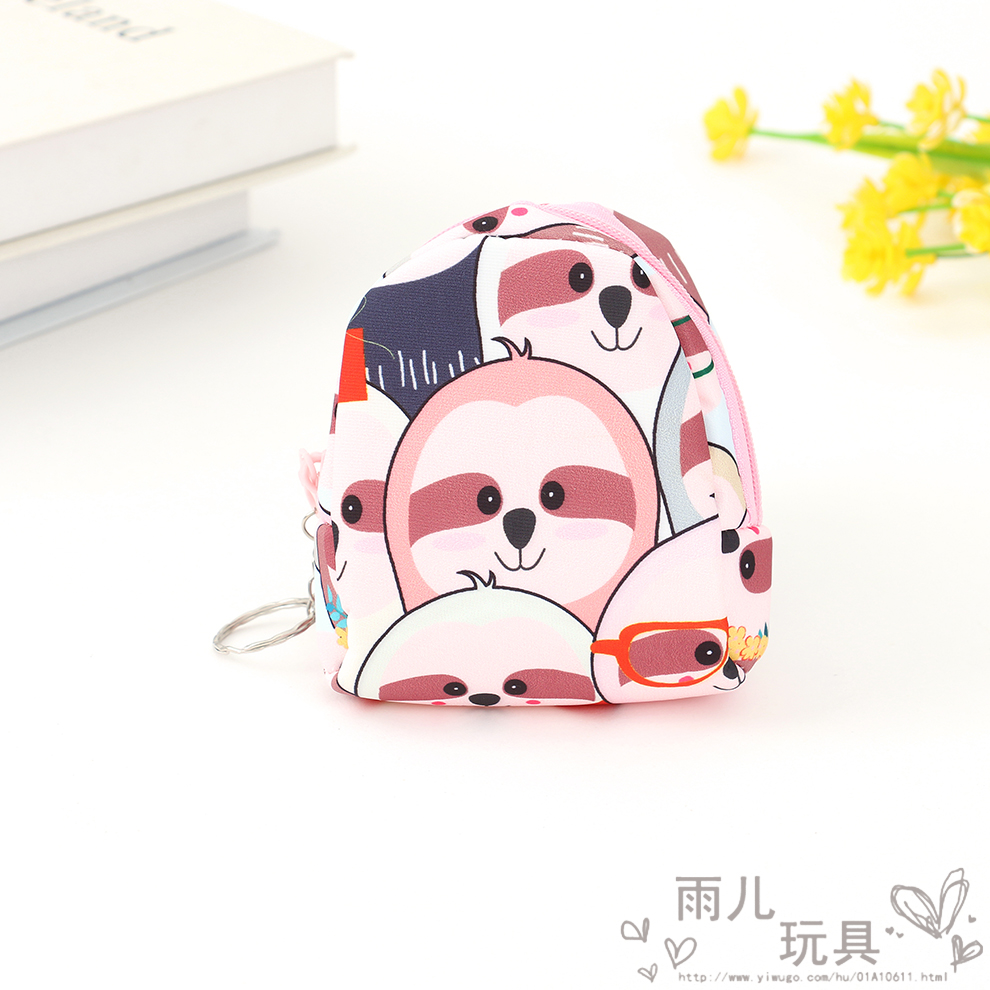Cute cartoon coin purse, mini Korean key storage fabric canvas bag, student wallet Item Picture