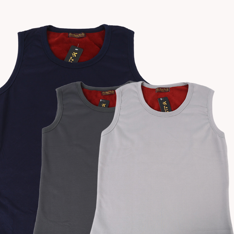 Men's warm vest with fleece and thickening, autumn and winter warm underwear, dad's warm top, middle-aged and elderly base underwear, waistcoat Application Scenario