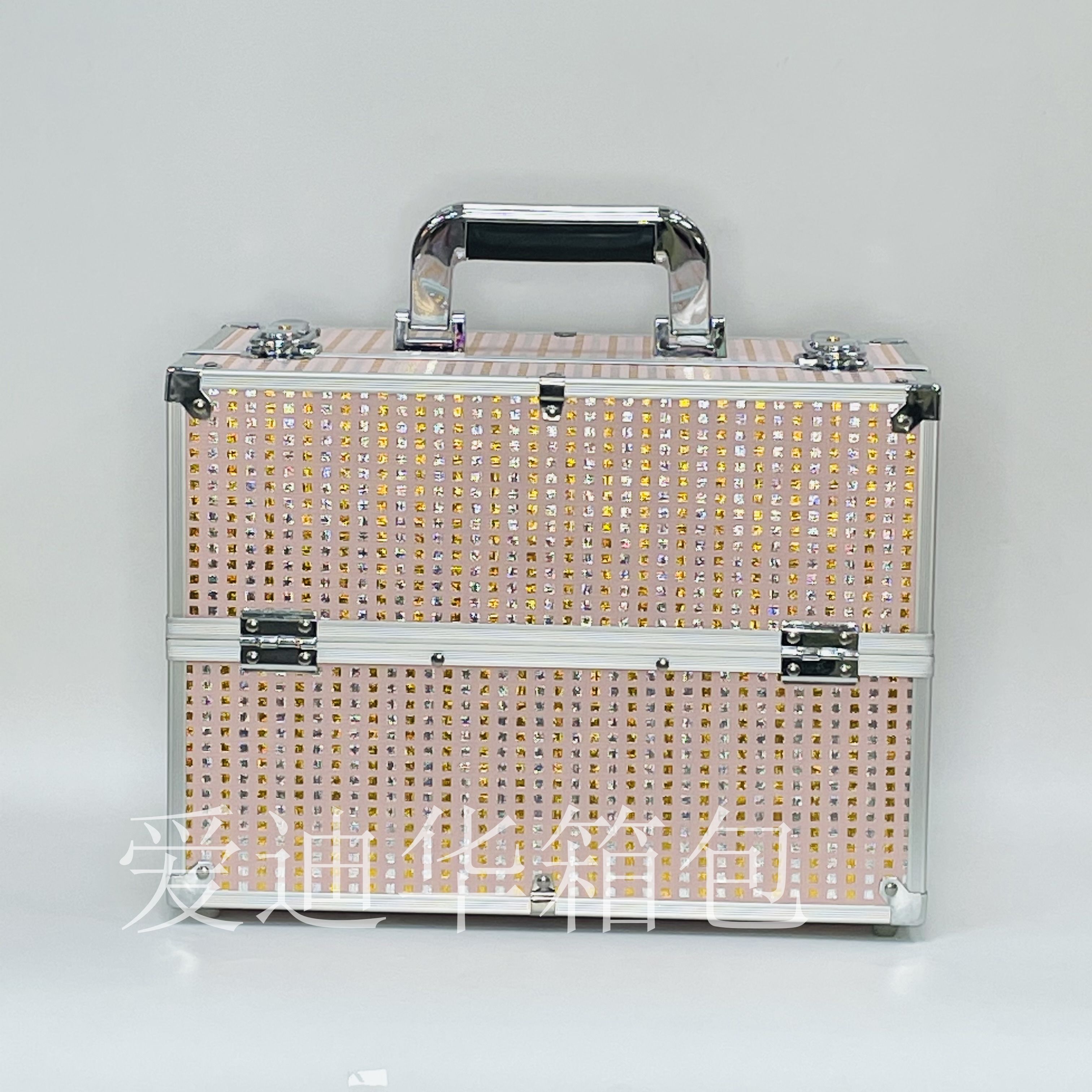 Aidihua Fashion's new multi-functional large-capacity storage tool for tattoos, manicures and beauty care, as well as a cosmetic aluminum case details Picture