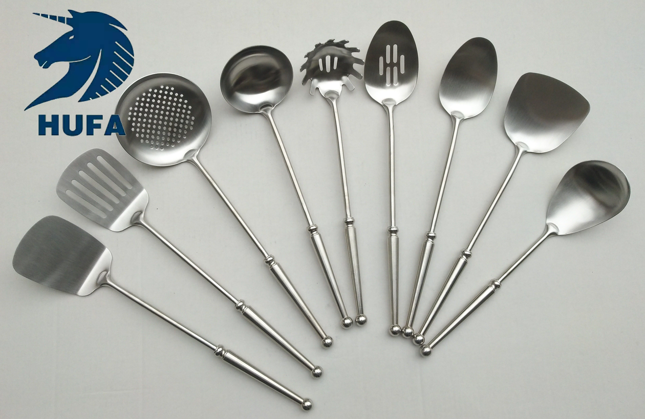 304 stainless steel spatula, strainer, stainless steel kitchenware 6-piece set, gift household kitchen set, hollow handle spatula, soup spoon, cooking spoon, spatula, kitchenware, kitchen tools, kitchenware set