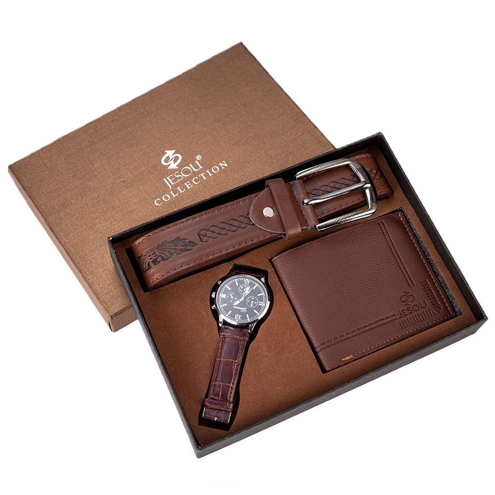 Wallet gift box Men's gift set Watch wallet belt creative combination set watch wallet gift Item Picture