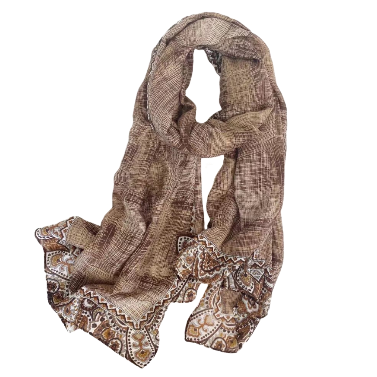 New long cotton and linen scarf for women, simple style printed, three-season fashionable and warm silk scarf in stock Application Scenario