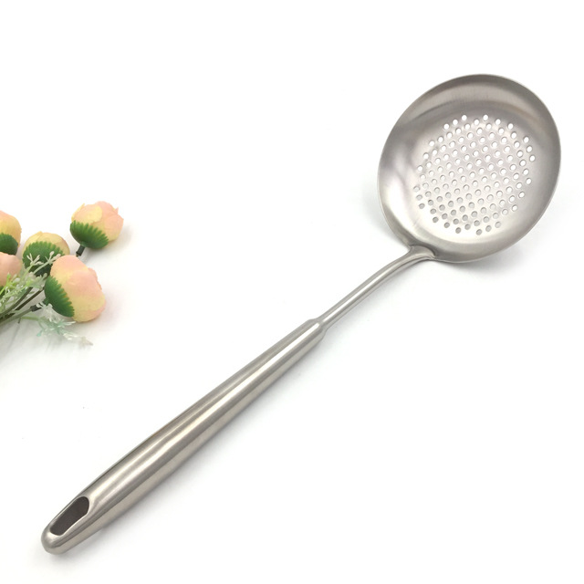 High-end stainless steel kitchenware set that can be hung, spatula, slotted spoon, pasta scorer and soup spoon set Item Picture