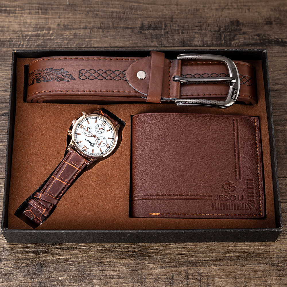 Wallet gift box Men's gift set Watch wallet belt creative combination set watch wallet gift Specification image