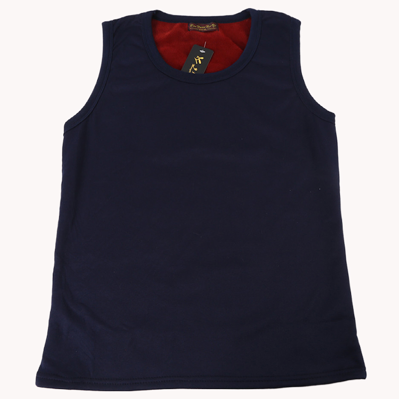 Men's warm vest with fleece and thickening, autumn and winter warm underwear, dad's warm top, middle-aged and elderly base underwear, waistcoat Specification image