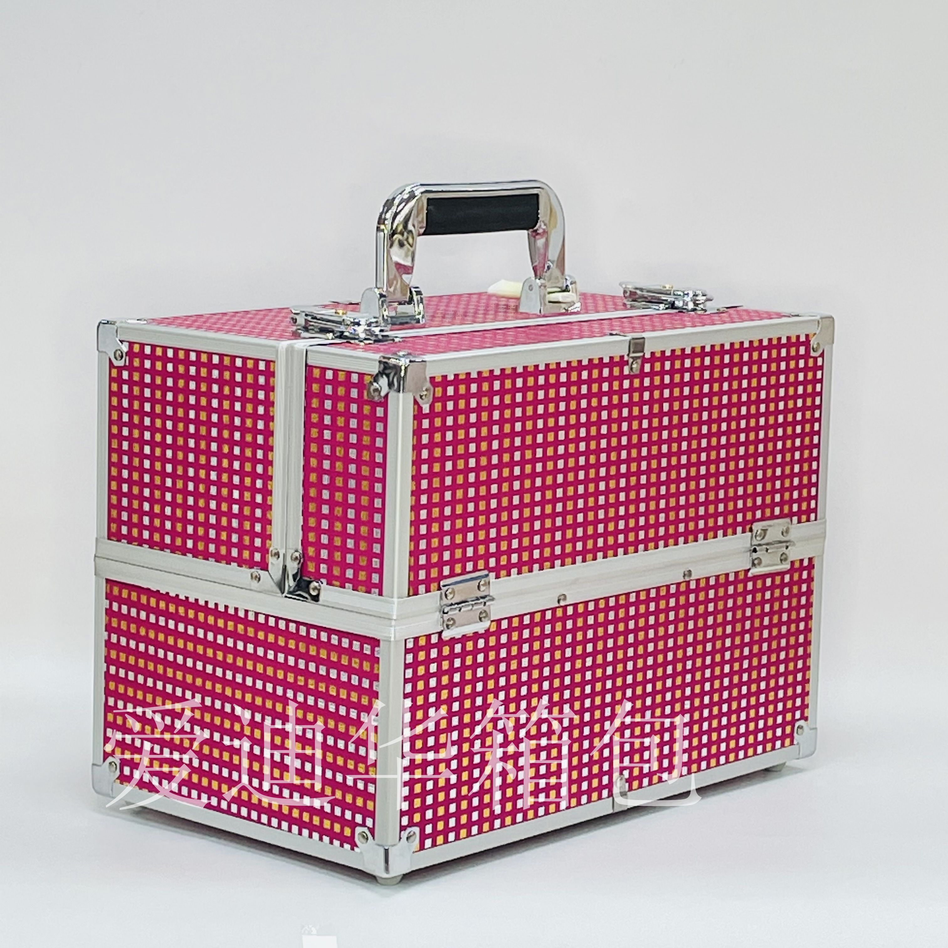 Aidihua Fashion's new multi-functional large-capacity storage tool for tattoos, manicures and beauty care, as well as a cosmetic aluminum case Specification image
