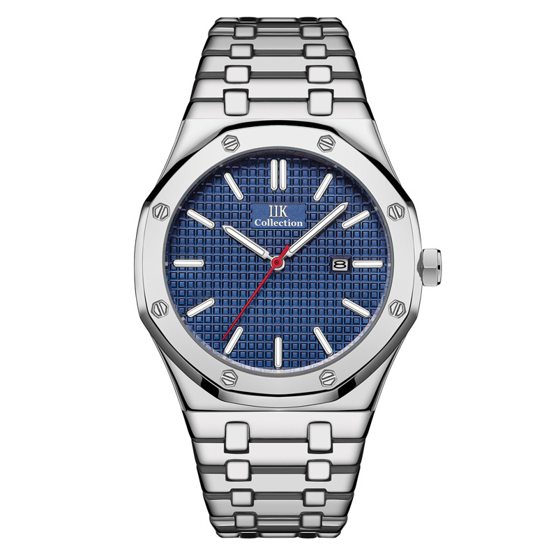 Best-selling Amazon watches, men's stainless steel quartz watches, business waterproof men's quartz watches, calendar quartz watches, quartz watches for men details Picture