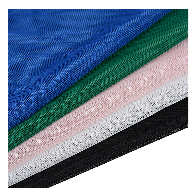 We produce and wholesale diamond-shaped hard grid low-elasticity square hard mesh fabric, polyester four-corner hats, handbags, cosmetic bags and mesh fabric Application Scenario