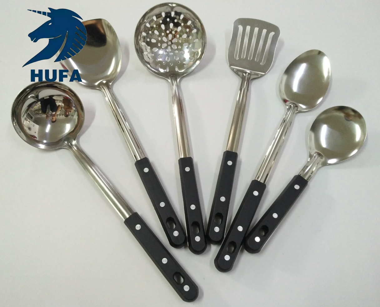 Stainless steel kitchenware set, kitchen utensils, cooking spoons, spatulas, strainers, soup spoons, rice spoons, six-piece set, gift kitchenware, home kitchen set, stainless steel spoons, spatulas, kitchenware, forks, spoons, spatulas, tongs, kitchenware
