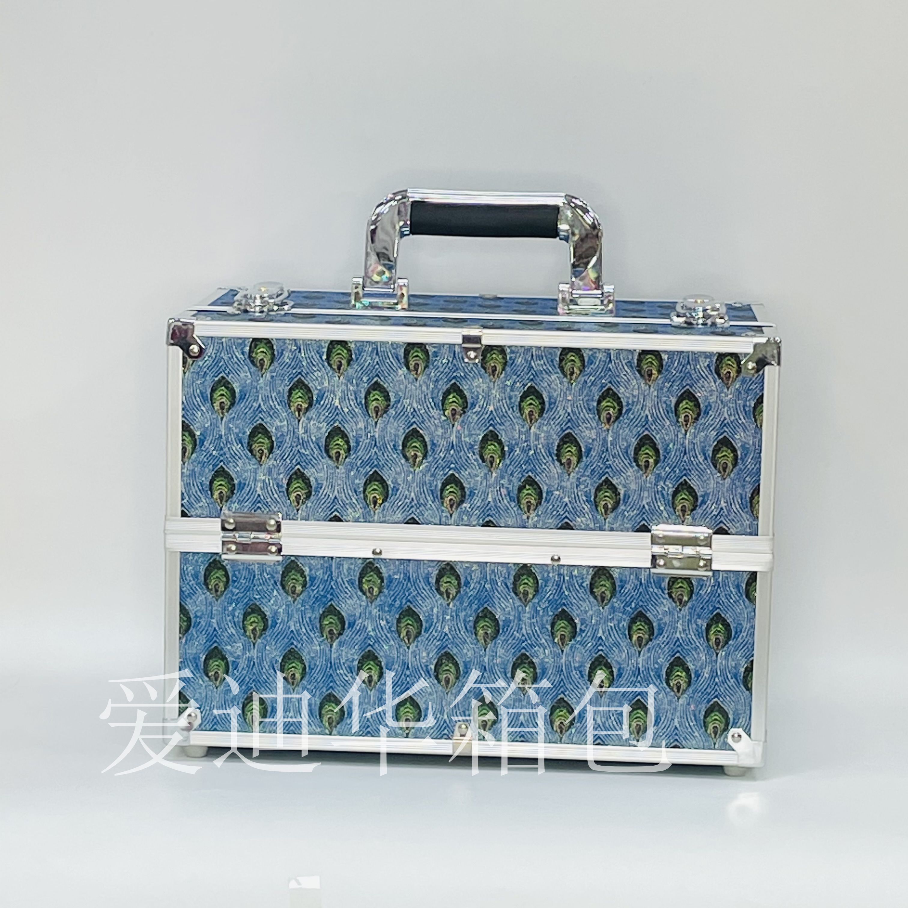 The new high-end feather, INS, tattoo, nail, beauty, ear cleaning and foot bath large-capacity cosmetic aluminum box from Aidihua details Picture