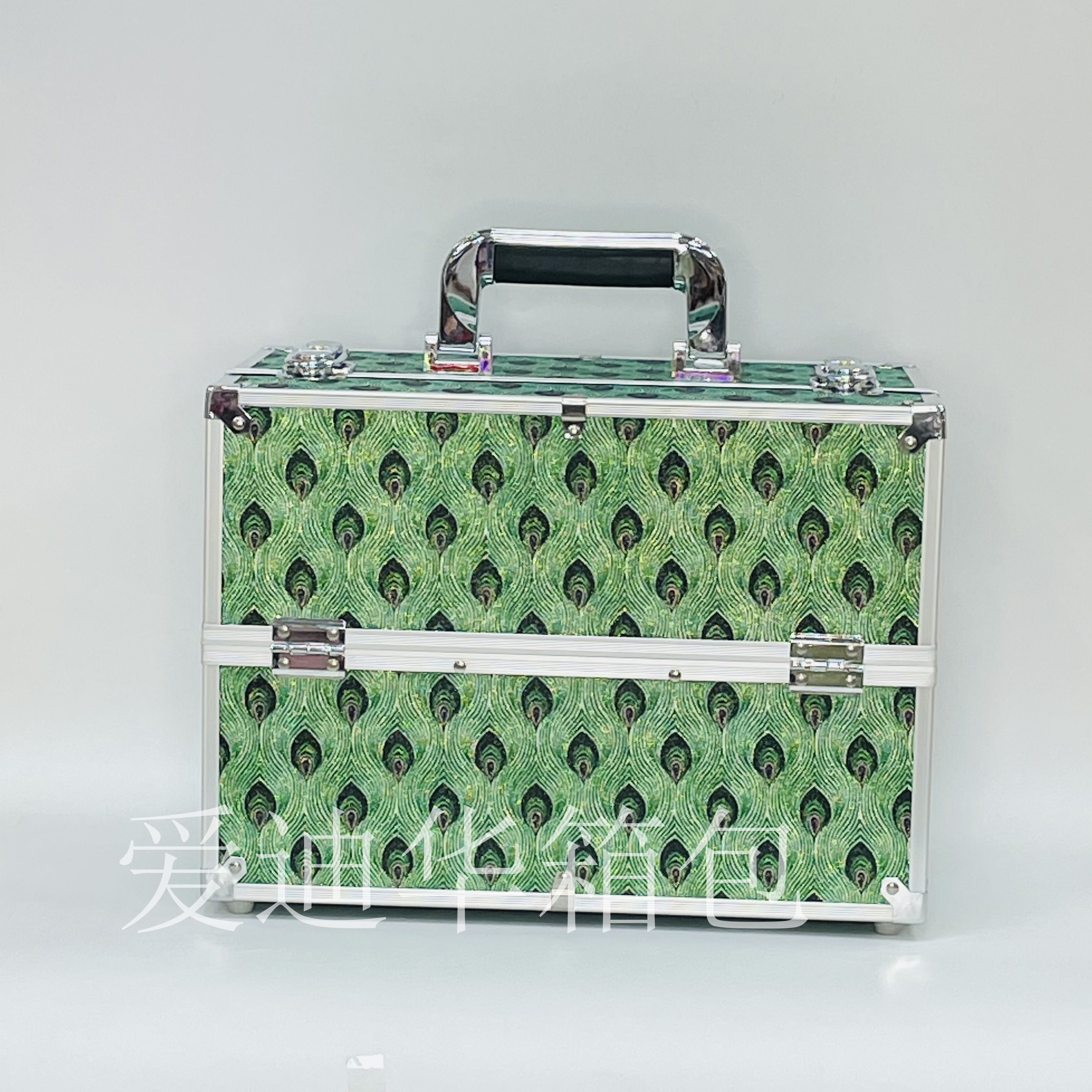 The new high-end feather, INS, tattoo, nail, beauty, ear cleaning and foot bath large-capacity cosmetic aluminum box from Aidihua Specification image