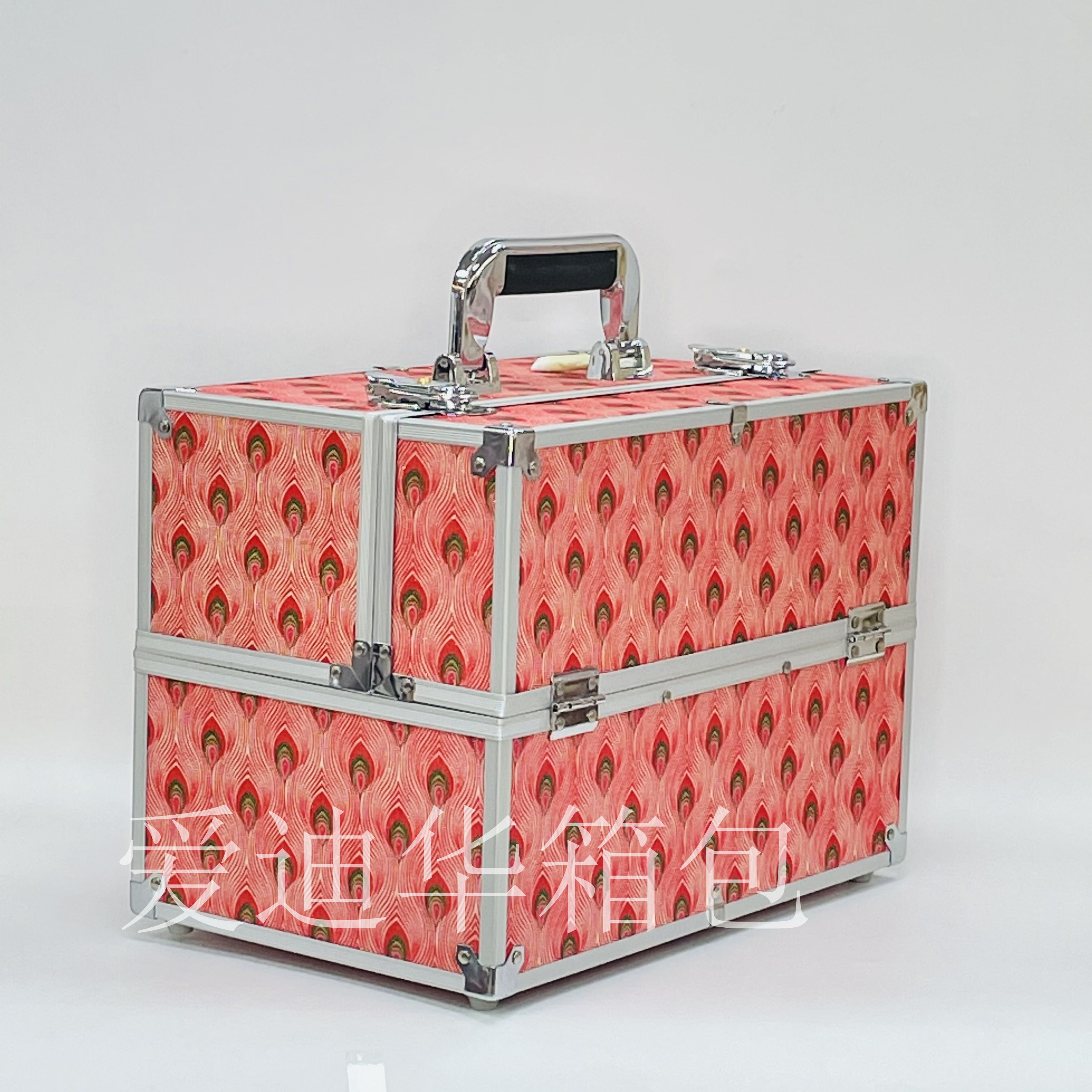 The new high-end feather, INS, tattoo, nail, beauty, ear cleaning and foot bath large-capacity cosmetic aluminum box from Aidihua Item Picture