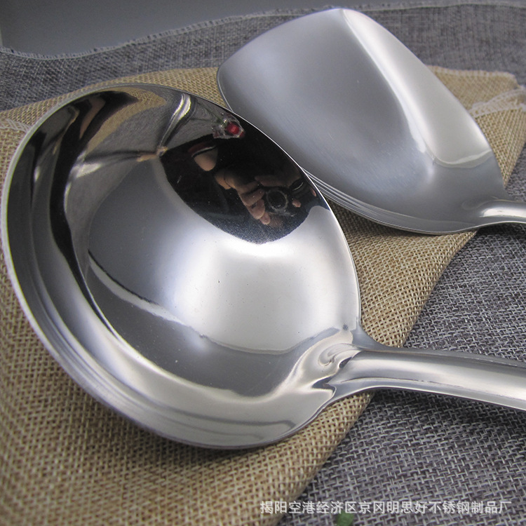 Stainless steel spatula and spoon set, anti-heat handle, household kitchen cooking utensils six-piece set, cooking spoons and spatulas, stainless steel soup spoons, pot spatulas, strainers, rice spoons, frying spatulas, kitchenware and kitchen utensils Item Picture