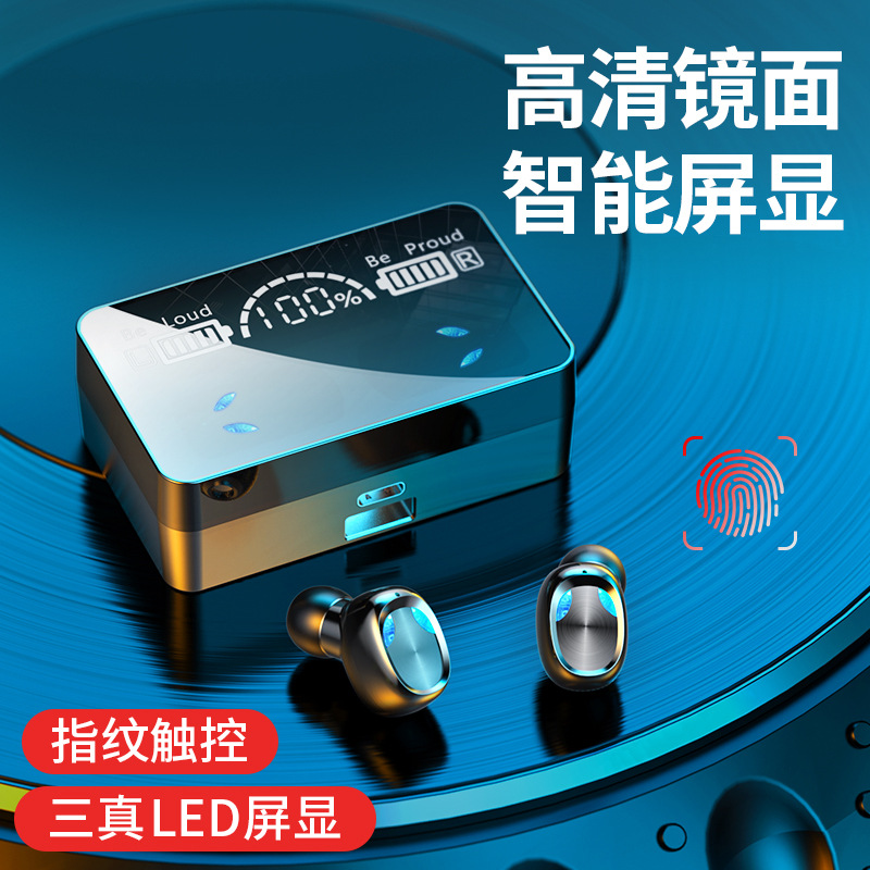 X3 M12 m11 m15 f9 f9-5蓝牙耳机双耳 触摸5.0TWS定制LED电量显示详情图4