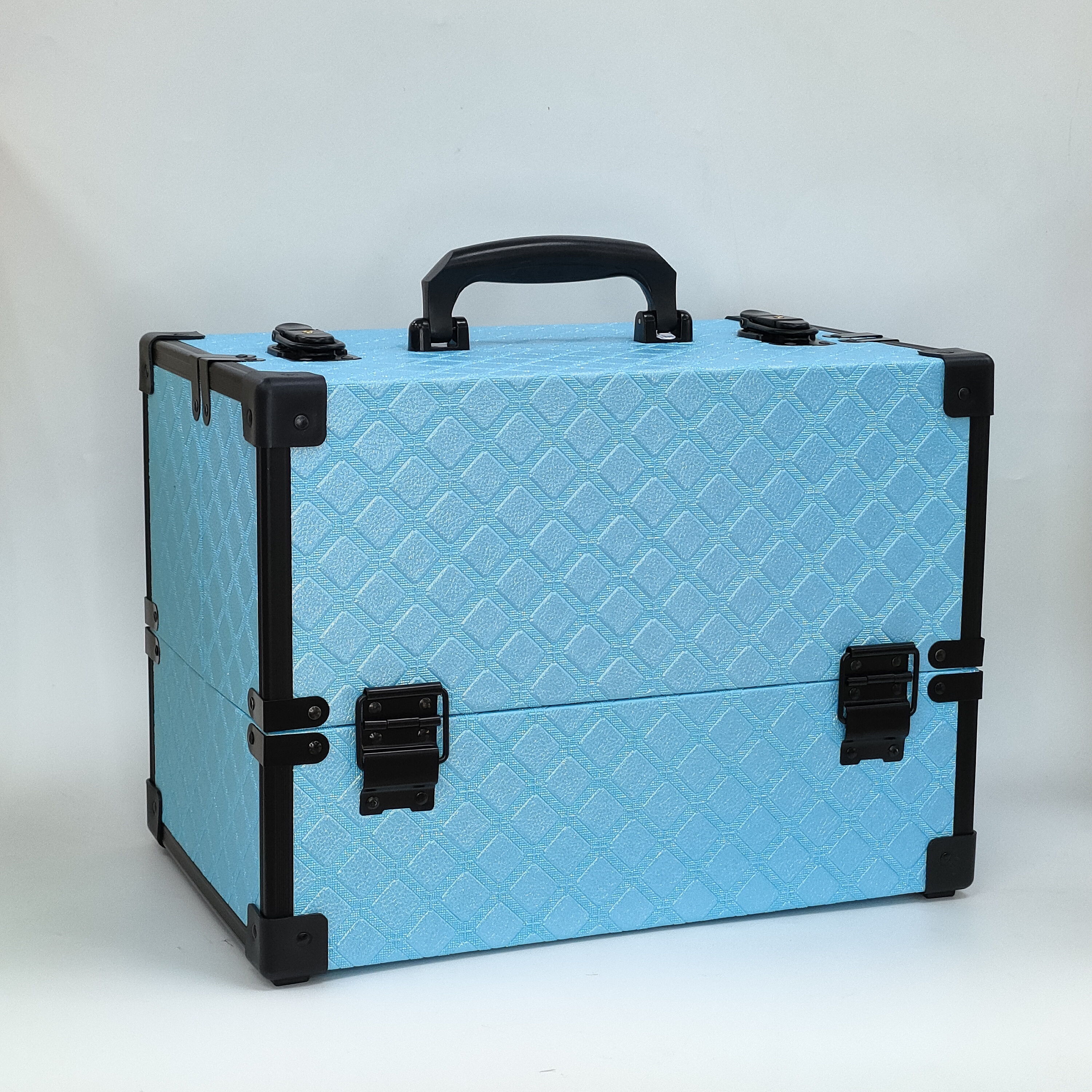 Adihua Leather diamond-shaped super popular tattoo, nail, beauty and makeup box, foot bath, ear cleaning special makeup aluminum box