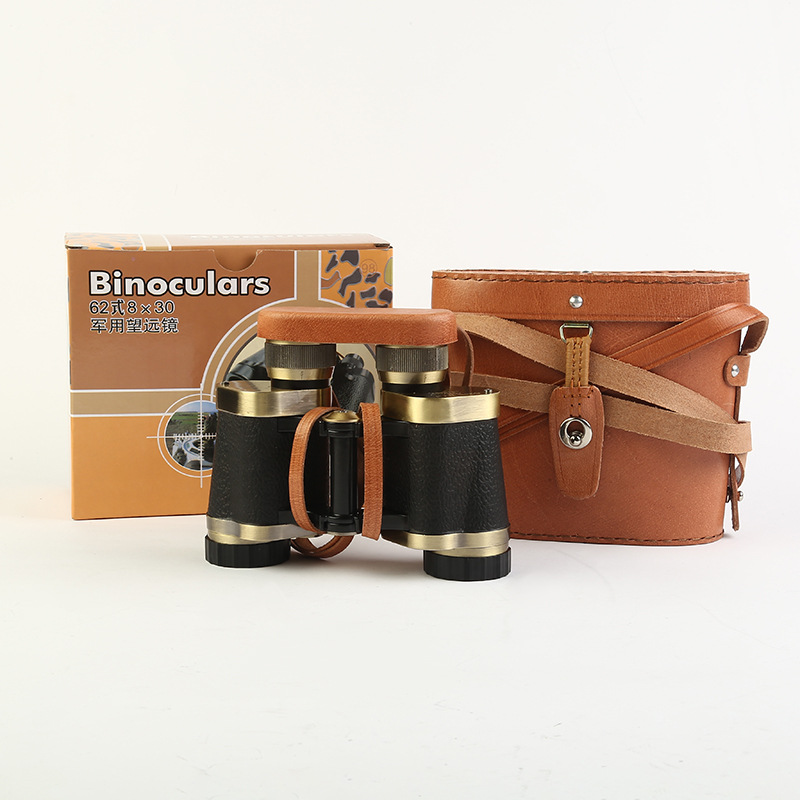 New 62-style binoculars made of all-copper metal, high-power high-definition 8x30 binoculars, retro travel outdoor lenses, directly dispatched by the manufacturer