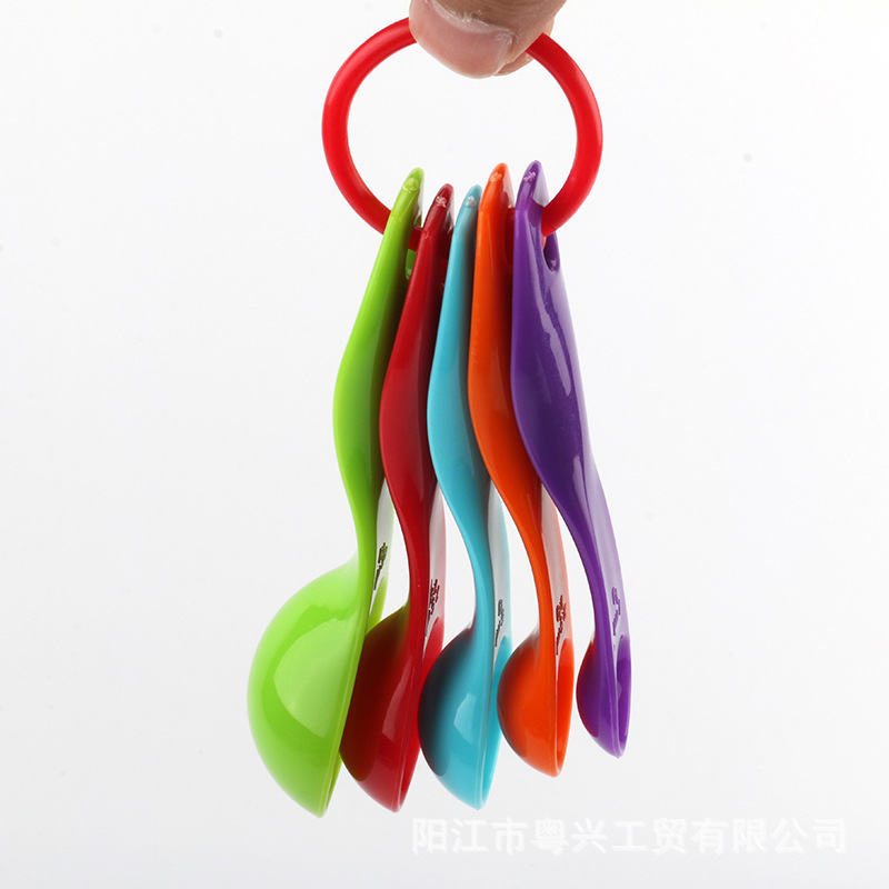 35823 manufacturer's in-stock baking spoon set, 5-piece measuring spoon set, combined flour seasoning spoon, color measuring spoon set Item Picture