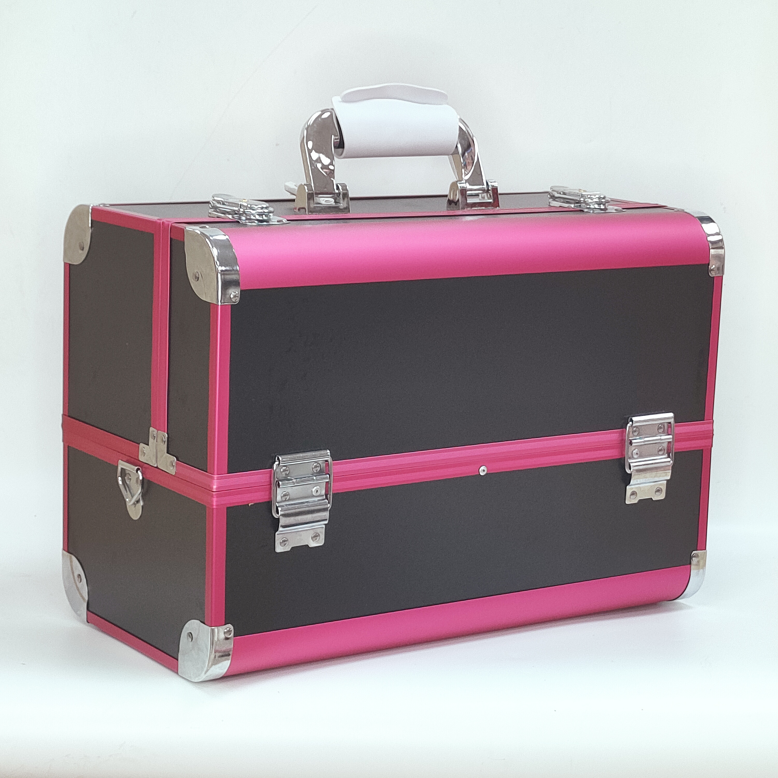 Aidihua large professional makeup box, beauty tattoo toolbox, nail art portable multi-layer follow-up makeup box, double-lock aluminum case Specification image
