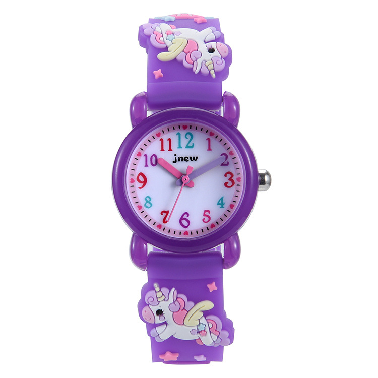 Eco-friendly children's watches, 3D children's cartoon watches, waterproof quartz watches, cross-border gift watches, unicorn children's watches details Picture