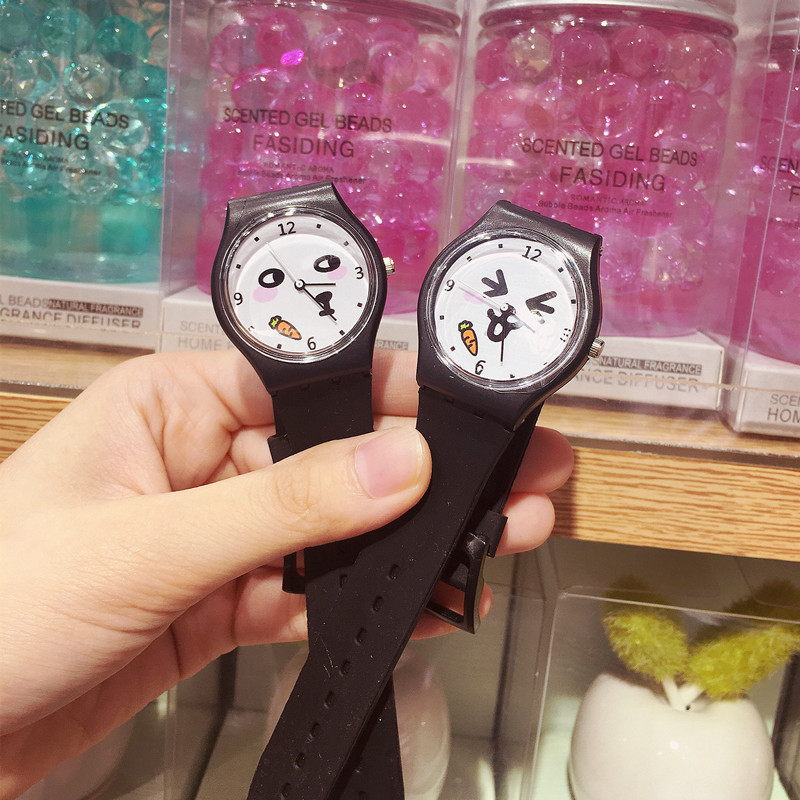 New silicone candy-colored jelly children's watch for girls, girls, soft girls and students, colorful Japanese cartoon watch Specification image