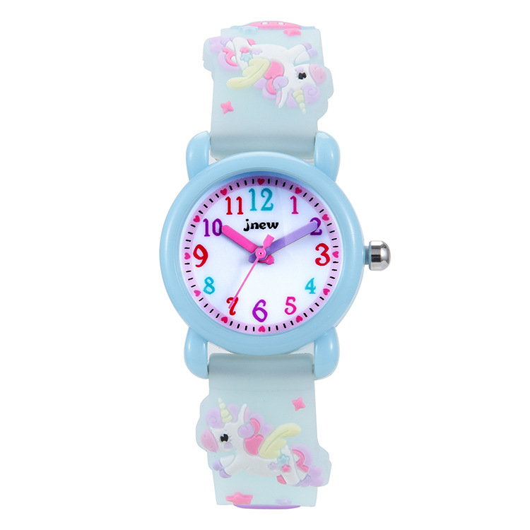 Eco-friendly children's watches, 3D children's cartoon watches, waterproof quartz watches, cross-border gift watches, unicorn children's watches Item Picture