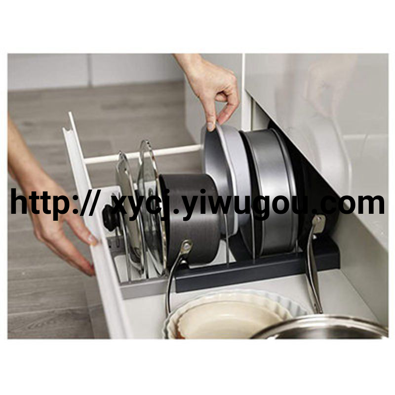 New cross-border stainless steel telescopic and adjustable pot lid rack and pot lid storage box details Picture